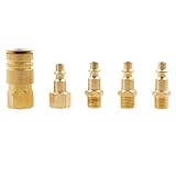 Dolity クイックリリース　1/4インチ NPT　エアーラインホース　フィッティングコネクター　コンプレッサー継手　全5個