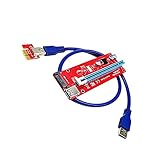 Flameer SATA電源スロット付　PCI-E PCI　 エクスプレス　16X　エクステンダー　ライザー　カード　アダプター　　ABS樹脂