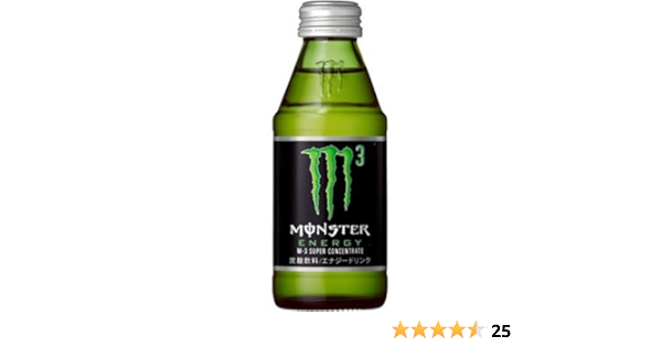 Amazon Co Jp アサヒ飲料 モンスターエナジー M3 ワンウェイびん150ml 24本 食品 飲料 お酒 通販