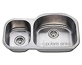 Polaris Sinks PR105-16 Offset Double Bowl Stainless Steel Kitchen Sink by Polaris Sinks [並行輸入品]
