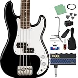 Squier by Fender Mini Precision Bass ベース 初心者12点セット 【amplug付】 Black プレシジョンベース ミニサイズ スクワイヤー/スクワイア