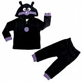 (バンダイ)BANDAI ばいきんまん ルームウェア 上下セット フリース (95, ブラック)