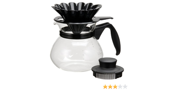 Amazon Iwaki パイレックス コーヒーポット フロル ブラック 600ml 花びら型ドリッパー付 8705 Bk コーヒーサーバー オンライン通販