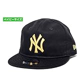 NEW ERA (ニューエラ) ベビーサイズ スナップバック キャップ NY 【B】ブラック/メタリックゴールドONESIZE　(11433919)