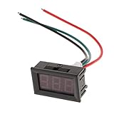 B Baosity 全3色　デジタル電流計　3線式　DC0-10A　電流ゲージ　0.56インチ - 赤