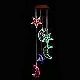 ADM-LC: Solar powered wind chimes LED lamp Solar garden outdoor indoor lamp Solar Colors-changing LE