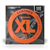 D'Addario ダダリオ エレキギター弦 XL Chromes フラットワウンド .010-.048 3弦プレーン弦 Extra Light ECG23PL 【国内正規品】