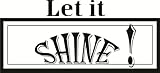 トップ販売デカール – 価格Reduced : Let It Shineポスターアートデザイン – キッズホームベッドルーム – サイズ: 10インチx 30インチ – ビニール壁ステッカー – 22