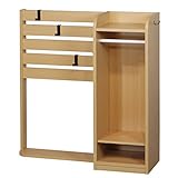 白井産業【SHIRAI】ハンガーラック キッズ用 ランドキッズ ナチュラルブラウン 幅約87cm 高さ90cm LAK-9085