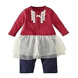 (ニッセン) nissen 女児お出かけカバーオール 赤系 身長90cm