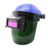 自動暗くなる溶接ヘルメット目のウィンドウでMIG溶接TIG溶接フェイスシールドマスク (緑色)