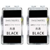 【埼玉WH】BC-340XL BC-341XL / BC-360XL BC-361XL 共通 詰め替えインク 互換インクカートリッジ 1色セット BC-340XLBK/360XLBKx2 (ブラック) 計2本 残量表示非対応 大容量