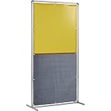 吉野 遮光火花兼用衝立(イエロー×A種シート)1×2 単体固定足 YS-12SF-Y-BW 火花用衝立