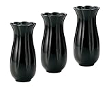 BLACK&WHITE 花瓶 ブラック 70Φ×140Hmm 006-C-BK 3個セット