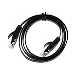 Lovoski RJ45 CAT5 CAT5E CAT6 　イーサネットネットワーク　LANケーブル（ブラック）　7サイズ選べる - 1メートル