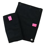 プラチナムベイビー★日本製♪よだれパッド★ストラップホルダー付き (ブラック×ピンク)