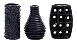 3PCスタイリッシュなとユニークなセラミック花瓶で設定海軍ブルーby Benzara