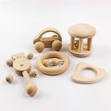 Puzzle Toys Intellectual Development of Children Montessori Toys Set Nursing Wooden Wooden Rattles [