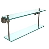 Allied Brass AP-2/22-PEW 22-Inch by 5-Inch Double Glass Shelf by Allied Brass