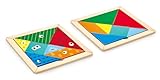 Hape(ハペ) きょろきょろタングラム 16.2×16.2×0.7cm 3才以上 木製 おままごと おもちゃ E1630