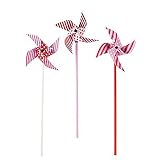 Fun Expressピンクレッドホワイト水玉Stripes Pinwheels ( 3 DZ )