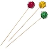 Pom Pom Picks Cake Decorates 3 Colors Set of 18 [並行輸入品]
