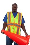 Liberty HiVizGard Polyester All Mesh Fabric Class 2 Safety Vest with 2 Wide Silver/Orange Reflective