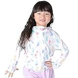 [HEAZEL] ヘーゼル キッズ ラッシュガード パーカー フード UVカット ジップ 長袖 水着 男の子 女の子 UPF50+ フェザーホワイト 140サイズ