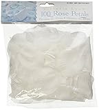 Darice RC-7209-01 Decorative Satin Loose Rose Petals, White, 100-Pack [並行輸入品]