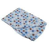 赤ちゃん・ベビー用 ドット柄 水玉 フリースブランケット あったかフリース毛布 (76cm x 76cm) (ブルー)