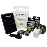SIXOCTAVE アダプタ付き EN-EL12 ニコン 互換バッテリー 2個&デュアル USB 充電器 MH-65P 4点セット P300 P310 P330 S1000pj S1100pj S1200pj S31 S6000 S610 Coolpix S6100 Coolpix S610C S70 Coolpix S710 Coolpix B600 KeyMission 170 360 等対応