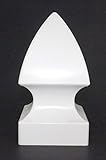 White Gothic Vinyl Post Cap for 4" Square Post to Enhance and Distinguish your Vinyl Fence and Yard!
