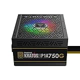 ZEUS GAMDIAS RGB ゲーミングPC電源 750W 80プラス ゴールド認定 750ワット PSU アクティブPFC搭載コンピューター用 RGBマザーボードと同期