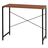 弁天インテリア デスク 【 モダン シンプル ワークデスク / マルチに使用可 】 スリム 省スペース 【 組立式 】 ウォールナット