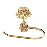 Vicenza Designs TP9007 Palmaria Toilet Paper Holder, Bamboo, French, Polished Gold by Vicenza Design