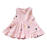 Chaufly ベビースカート 子供服 女の子ノースリーブ 膝上丈 可愛い Aライン ドレス 洋服 水玉柄 超柔らかい 人気 プレゼント 夏