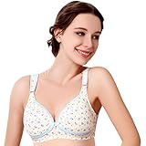 KINDOYO 新しく美しい 女性の看護のブラ コットン マタニティ下着 看護乳房ブラジャー, ブルー/90B-C