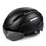 自転車ヘルメット 超軽量 高剛性サイクリングヘルメット 取り外し可能な磁気ゴーグルで CPSC認定されたロードバイクヘルメット バイザー シールド付き 調整可能な男性女性のバイクヘルメット MTB/山地/ロード/大人/ジュニア適用