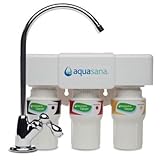 Aquasana AQ-5300.56 3-Stage Under Counter Water Filter System with Chrome Faucet [並行輸入品]