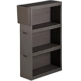 日本製 収納ラック キッチンワゴン PLUST RACKS（プラストラックス） 3段 (ブラウン)