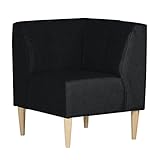 arne ダイニングチェア ソファー L字 カウチソファー コーナーソファー 日本製 完成品 LUNCH コーナー ナチュラル脚 ファブリック ブラック