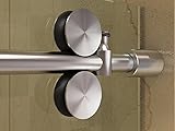 5 ft / 6.6フィートFramelessスライドガラスシャワードアトラックバーンシャワードアハードウェア 6.6ft-shower kit(satin) NBSHOWERS6.6FT