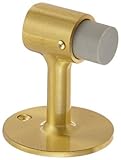 Rockwood 471.4 Brass Door Stop #8 x 3/4 OH SMS Fastener with Plastic Anchor 2-1/2 Base Diameter x 3 