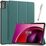 タッチペン フィルム2枚付 Lenovo tab7 / Lenovo Tab M10a 5G LET02 対応ケース レノボ タブ7 / タブM10a softbank A301LV / AU タブレットカバー おしゃれ シンプル 耐衝撃 ビジネス 薄型 Tab 7 / M10 a 軽量 オートスリープ機能 法人大量注文対応 エーユー ソフトバンク (T0246-Tab7-DKGRN)