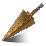 XCSOURCE　1/4"六角シャンク　HSS高速鋼チタンコーティング　ステップドリルビット　6-35mm　BI178