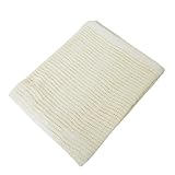 赤ちゃん・ベビー用 綿100% 大きいサイズ ベビーベッド用ブランケット コットンブランケット (全6色) (100cm x 150cm) (クリーム)