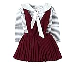 Mycu ベビー服 長袖Tシャツ 子供服 女の子 春 折り襟 ファッション 子供 トップス 上着 スカート 【80cm・90cm・100cm・110cm】