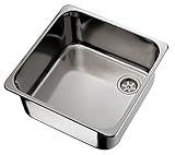 Ambassador Marine Rectangle Stainless Steel Brushed Finish Sink, 14 1/2-Inch Long x 14 1/2-Inch Wide
