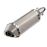 スリップオンマフラー バイクサイレンサー 38mm 50.8mm 汎用 オートバイ チタン色