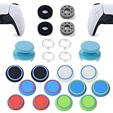 ZHI-NYLLDJS フリーク PS5対応 PS4対応 コントローラー スティック カバー コントローラー アシストリング 収納ケース付き（フリーク2個/スティック カバー12個/スティック保護リング4個/アシストリング4個）ライトブルー (22個)セット